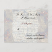 Carte rsvp de mariage vintage (Dos)