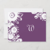 Carte RSVP de mariage Vintage blanc (Devant)