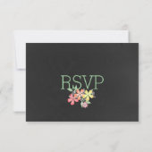 Carte RSVP de mariage Vintage élégant (Dos)