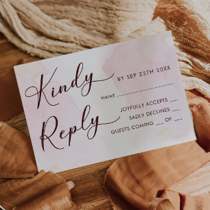 Carte RSVP de mariage Vintage moderne