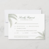 Carte RSVP de mariage vintage Palm Tree (Devant)