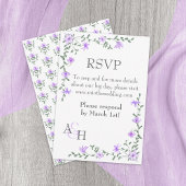 Carte RSVP de mariage violet clair