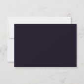 Carte RSVP de mariage violet profond simple et élé (Dos)