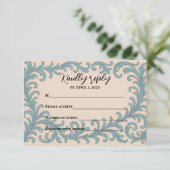 Carte RSVP de mariage Vow Iridescente (Debout devant)