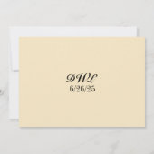 Carte RSVP de mariage Vow QR sculptée (Dos)