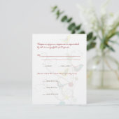 Carte RSVP de mariage Whimsical Summer Birds & Swi (Debout devant)