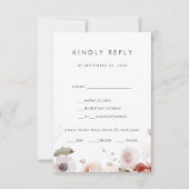 Carte RSVP de menu Floral simple (Devant)