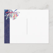 Carte RSVP de menu Mariage floral simple (Dos)