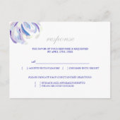 Carte RSVP de menu Mariage floral simple (Devant)