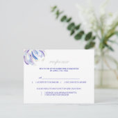 Carte RSVP de menu Mariage floral simple (Debout devant)