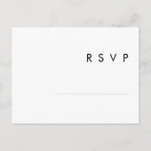 Carte RSVP de menu minimaliste moderne (Devant)