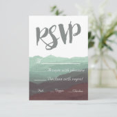 Carte RSVP de Mountain Watercolor (Debout devant)