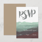 Carte RSVP de Mountain Watercolor (Devant / Derrière)