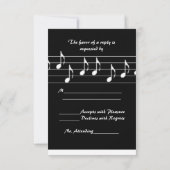 Carte RSVP de Music Lover (Dos)