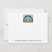 Carte RSVP de Navy Lions Bar Mitzvah (Dos)
