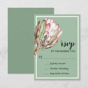 Carte RSVP de Noël de la fête de Noël de Protea Tr
