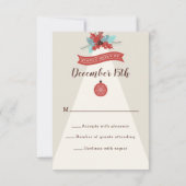 Carte RSVP de Noël Géométrique Retro Mod (Dos)