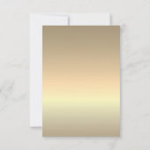 Carte RSVP de rappel d'or simple (Dos)