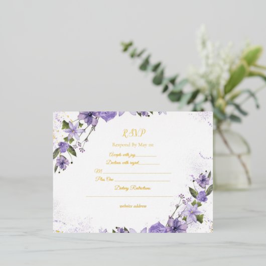 Carte RSVP de remplissage (Debout devant)