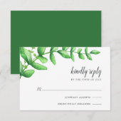 Carte RSVP de remplissage d'aquarelle (Devant / Derrière)