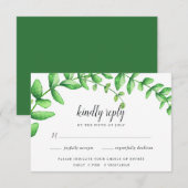 Carte RSVP de remplissage d'aquarelle (Devant / Derrière)