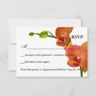 Carte RSVP de réponse aux orchidées élégantes
