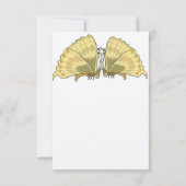 Carte RSVP de réponse aux papillons Art Déco Nouve (Dos)