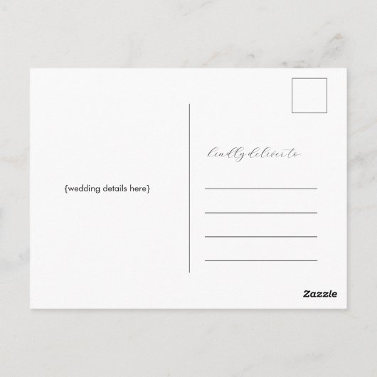 Carte RSVP de réponse du Mariage de script de répo (Dos)