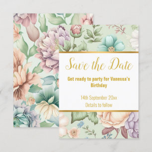 CARTE RSVP DE RÉPONSE FLORALE VERTE ÉLÉGANTE SAGE