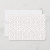 Carte RSVP de réponse Mariage floral à ressort (Dos)