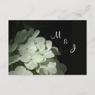 Carte RSVP de réponse Mariage Hydrangea blanche