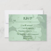 Carte RSVP de réponse Mariage Hydrangea blanche (Dos)