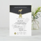 Carte RSVP de sauvetage animal (Debout devant)