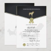 Carte RSVP de sauvetage animal (Devant / Derrière)