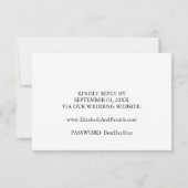 Carte RSVP de site Web de calligraphie noire éléga (Dos)