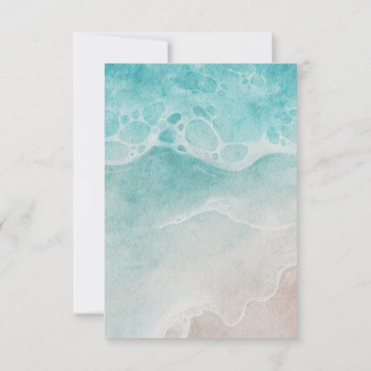 CARTE RSVP DE SITE WEB DE CODE QR MODERNE PLAGE (Dos)