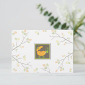 Carte RSVP de transport de bébé citrouille (Debout devant)