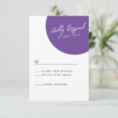 Carte RSVP Décontractée Magenta Violet Jaune vive (Debout devant)