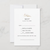 Carte RSVP Demande de chansons Green et Gold Mount (Devant)