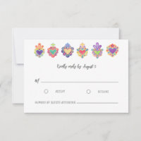 CARTE RSVP DES COEURS SACRÉS MEXICAINS