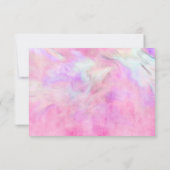 Carte RSVP Design de teinture à carreaux rose chau (Dos)