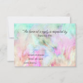Carte RSVP Design Tie Dye Aqua (Devant)
