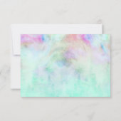 Carte RSVP Design Tie Dye Aqua (Dos)