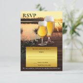 Carte RSVP d'été de la bière Sunset (Debout devant)