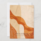 Carte rsvp d'inspiration rétro, conception orange (Dos)