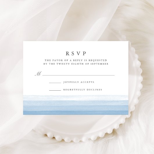 Carte RSVP Dip Dye Watercolor | Ciel