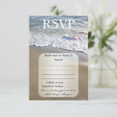 Carte RSVP Dream Beach Wedding (Debout devant)