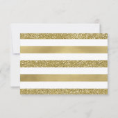 Carte RSVP du 50e anniversaire, Faux Gold (Dos)