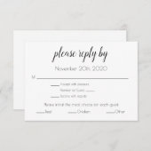 Carte RSVP du boîtier (Devant / Derrière)