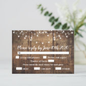 Carte RSVP du boîtier mariage (Debout devant)
